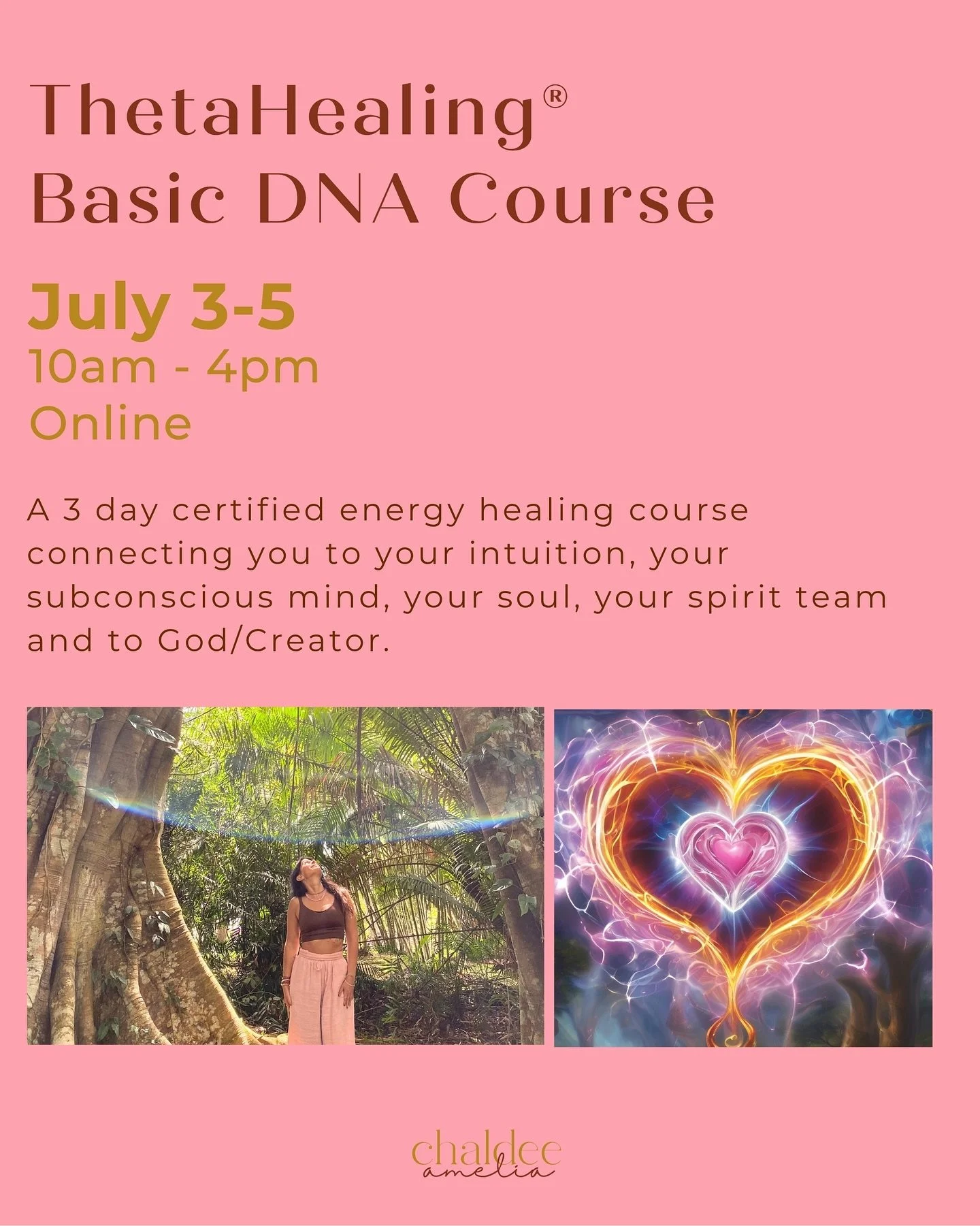 BECOME YOUR OWN HEALER 💖

Join me in this three day immersive course, as we go deep into the subconscious mind and all things energy!

You know your subconscious, your emotions and your intuition is everything - it controls your life, your relations