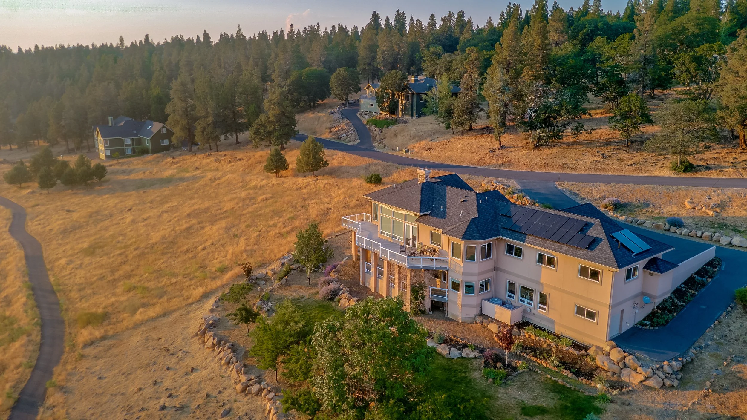 Kingbird Drone back view of house 