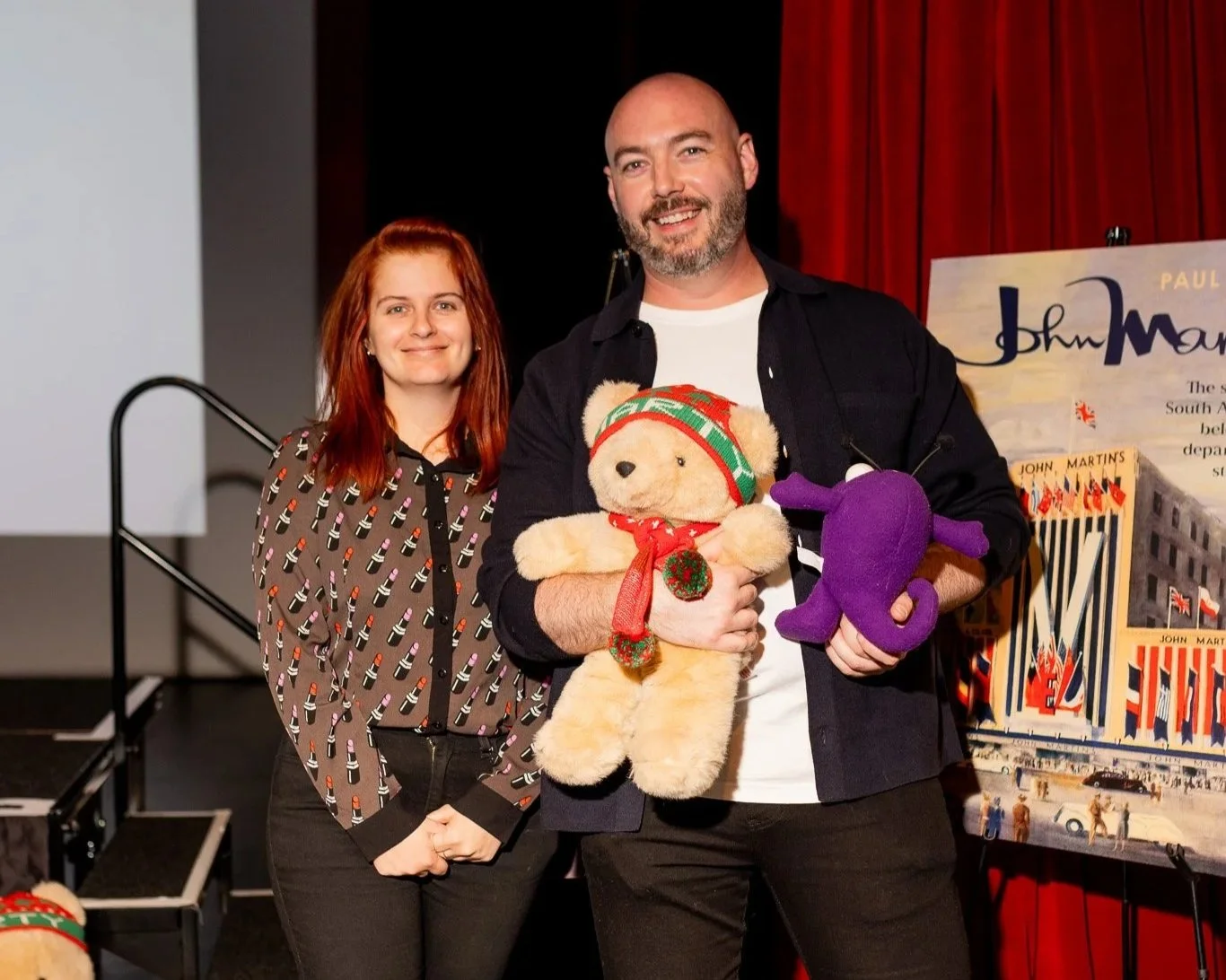 Dr Ellen Whitton, Curator Carrick Hill, Paul Flavel and Marty Bear. 