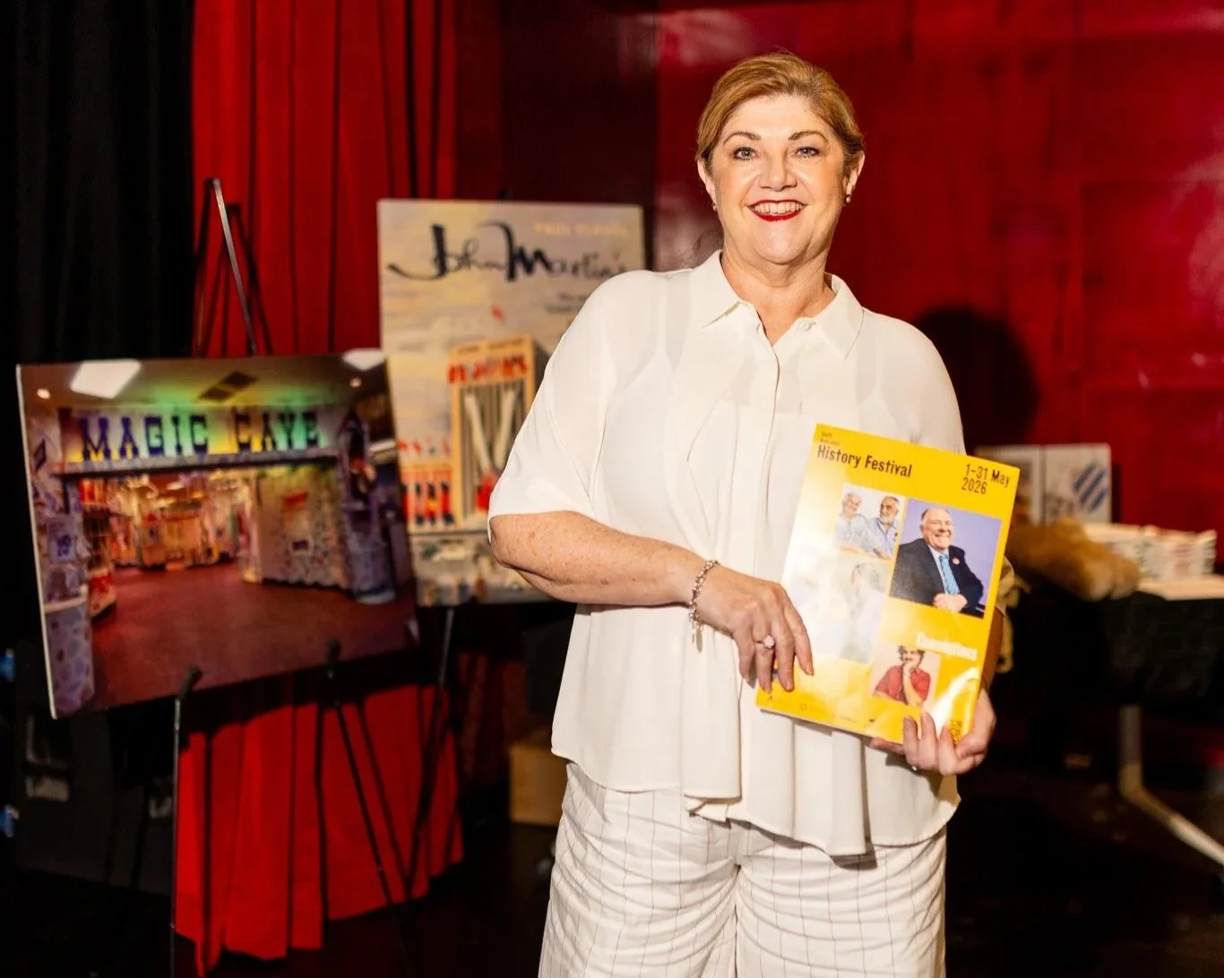 Kristy Copley with the History Festival Program. 