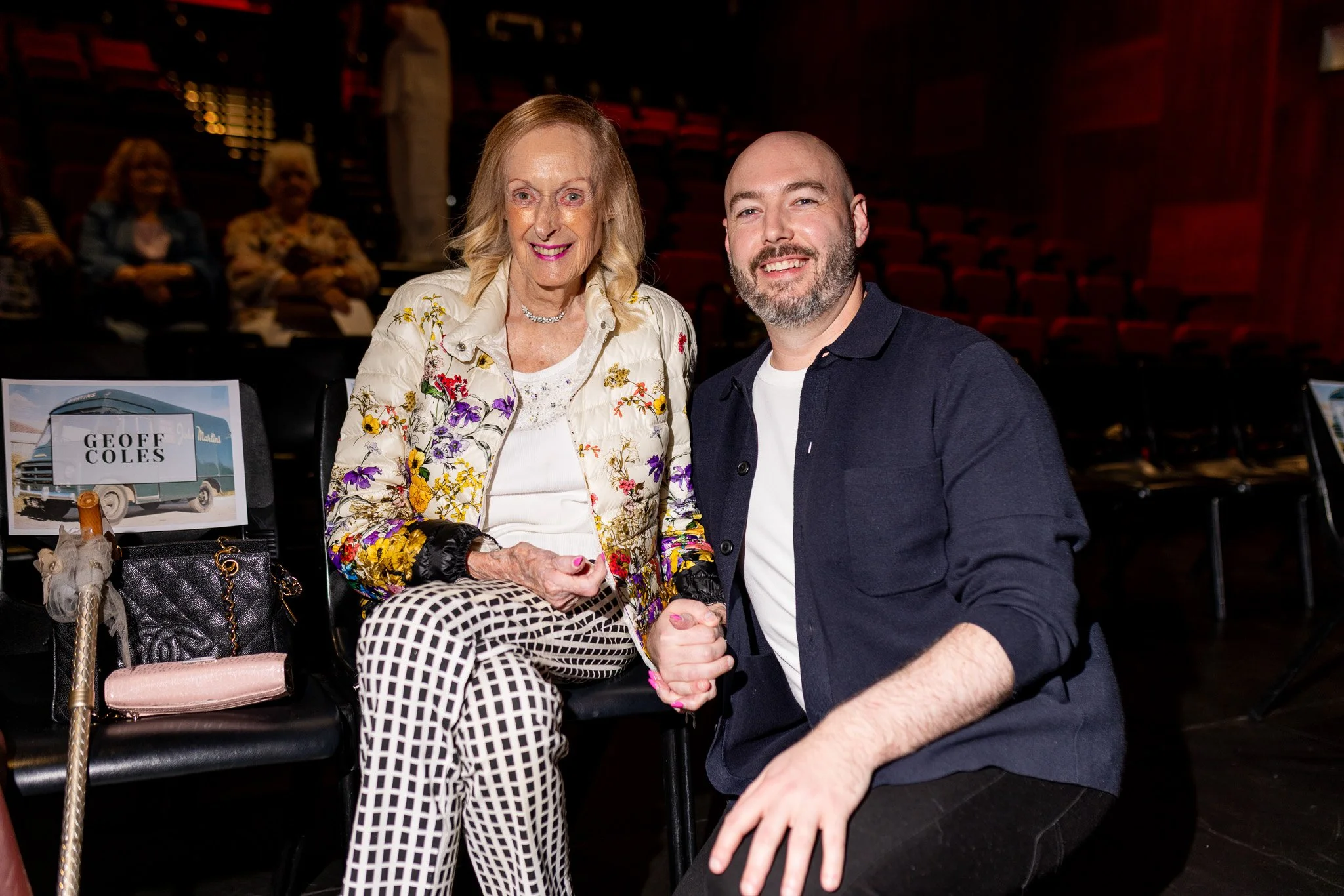 Dr Pamela Wall and Paul Flavel smiling for the camera. 