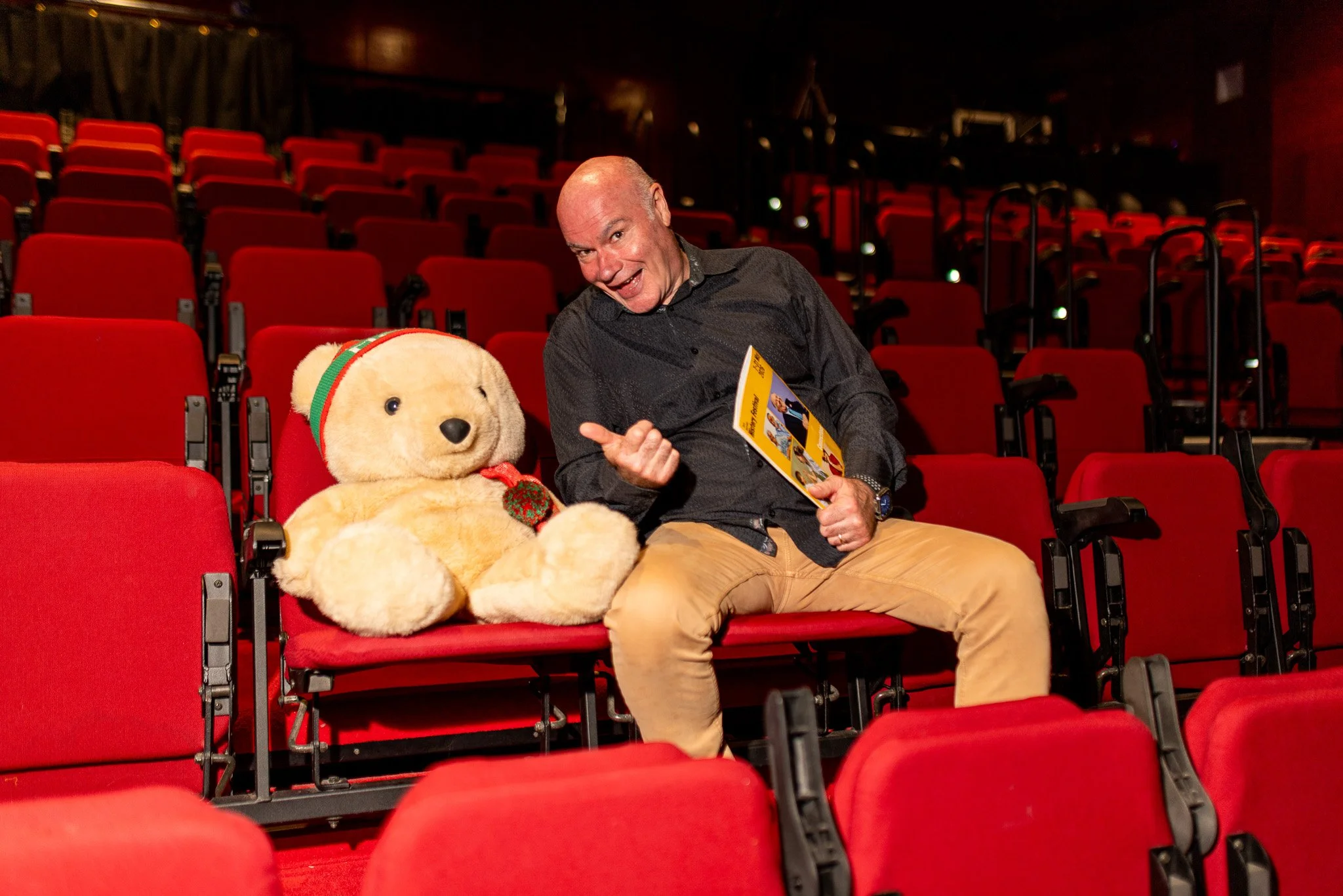 Andrew Burch made friends with Marty Bear. 