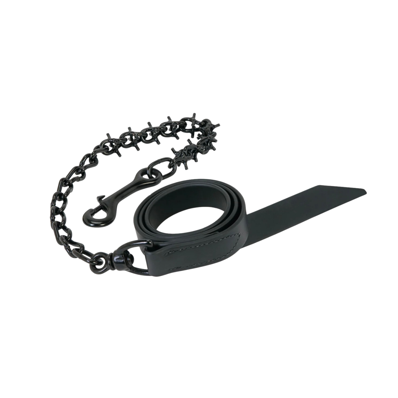 Pronged Lead Chain, Black Lead/Black Chain
