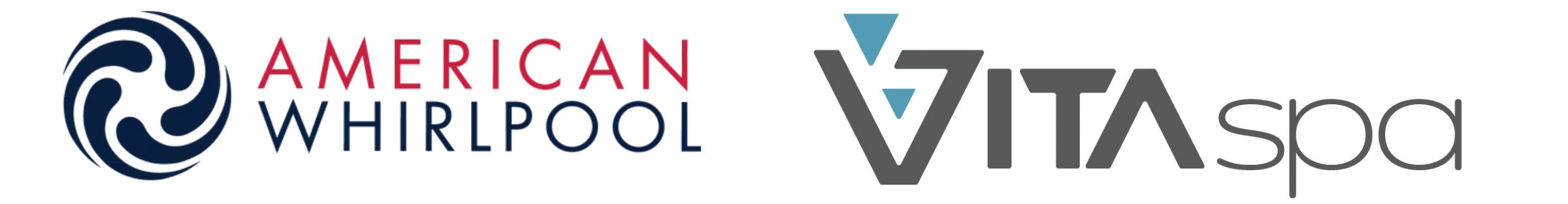 Logos of American Whirlpool and Vita Spa brands.