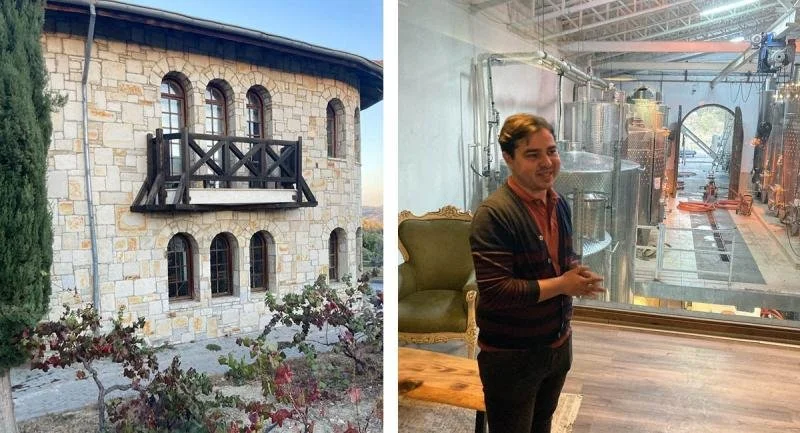 On the outside, the Yedi Beligeler winery looks like a mansion straight from an Italian film. Inside, wine production is visible from the exquisite dining room.
