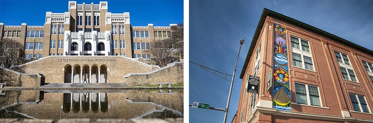 Little Rock High School and the Moasic Templars Cultural Center.