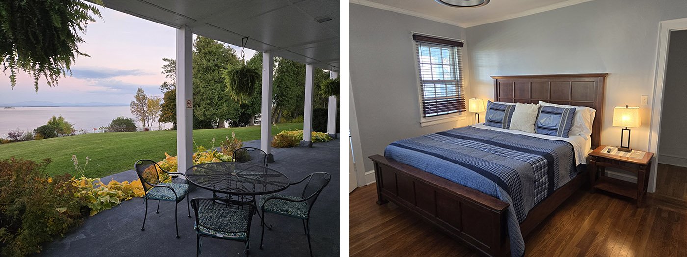 The Valcour Inn has one of the most gorgeous views of Lake Champlain.