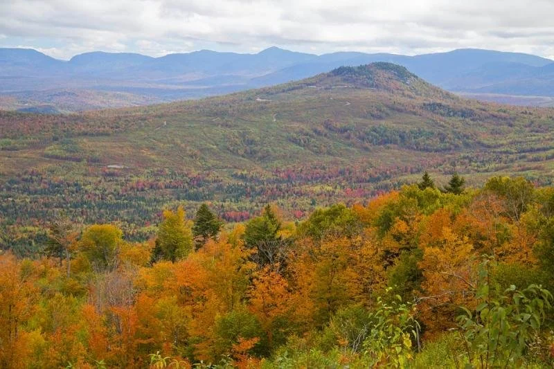 A view of fall foliage from New Hampshire's Jericho Mountain State Park.