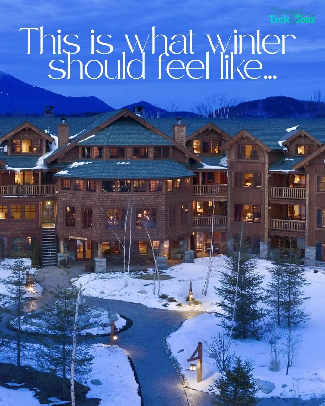 This is what winter should feel like. ⬆️

Only minutes away from the centre of Lake Placid, Whiteface Lodge (@whitefacelodge) is wrapped in Adirondack atmosphere.

Our favourite amenities included:
🧊 Outdoor ice rink
🛖 Heated yurt 
🩱 Saunas, steam