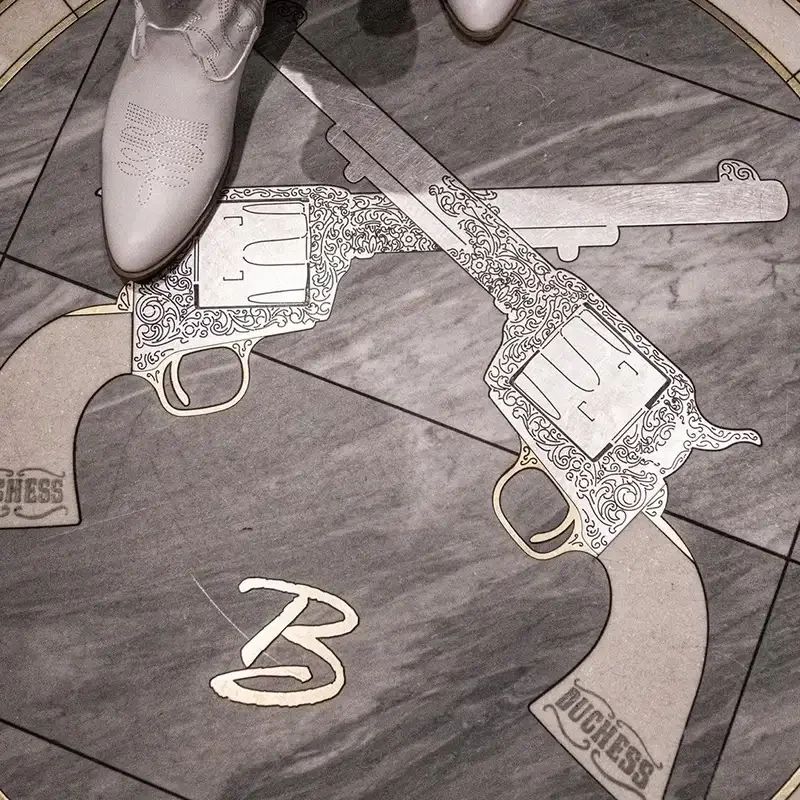 Texas_Amarillo_hotel_gun motif inlay_July 2026.webp