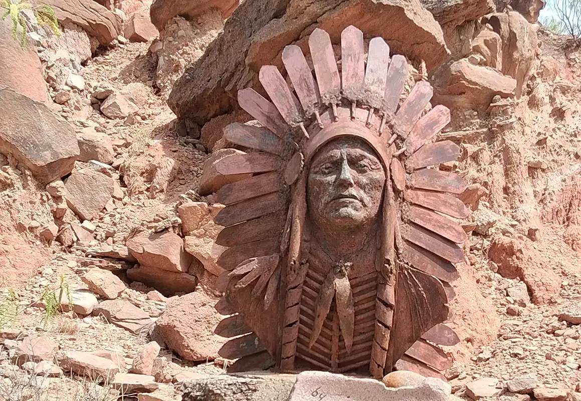 Texas_Amarillo_State Park with Chief sculpture_2_July 2026.webp