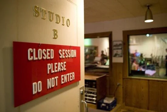 A music studio sign in Nashville.