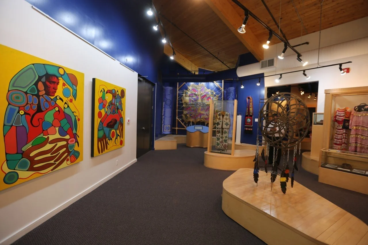Paintings and other designs from the The Ojibwe Cultural Foundation Museum