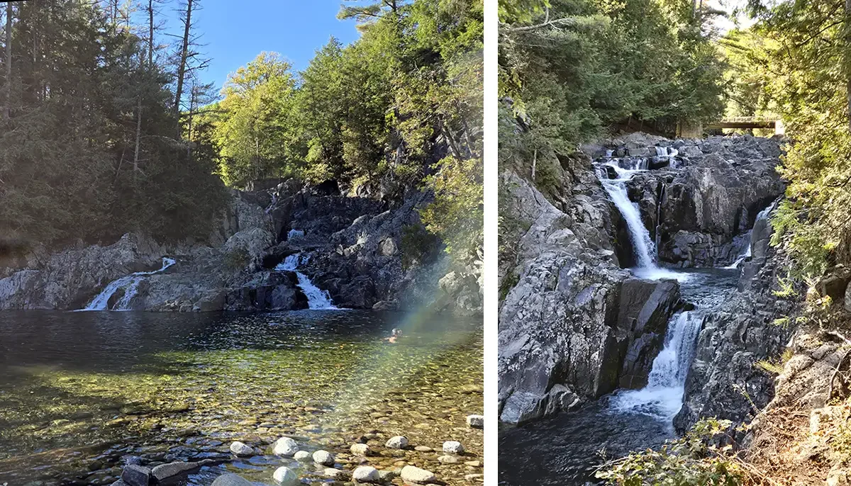 The serene Split Rock Falls, one of the best things to do near Elizabethtown.