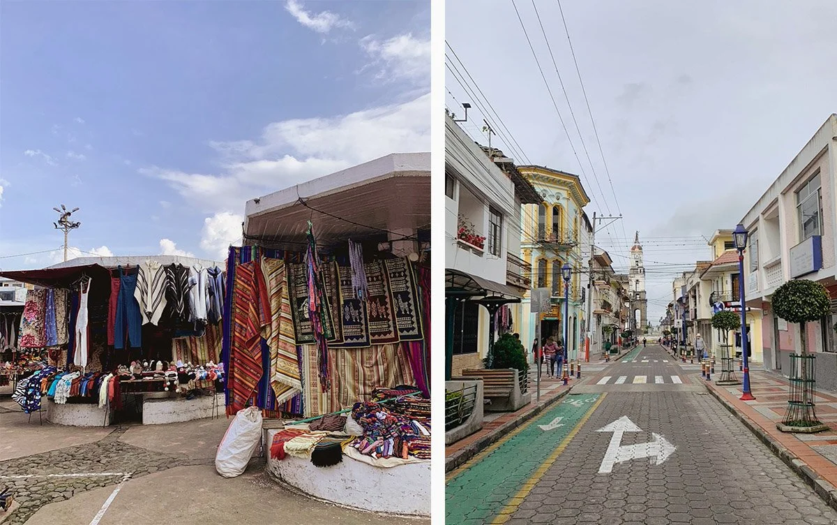 The colorful streets and textiles of Otavalo.