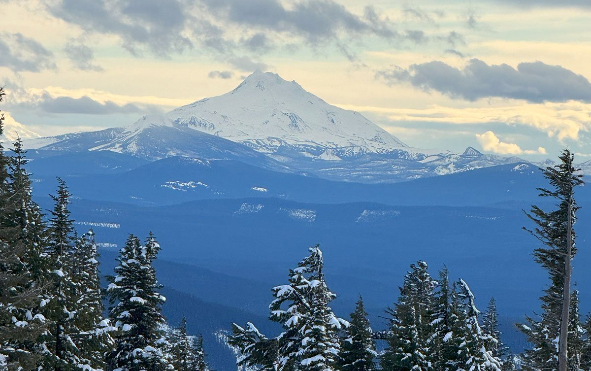 Mount Hood in the winter.