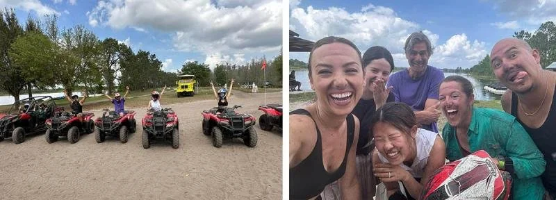 A group of tourists take on the course at Revolution Adventures.