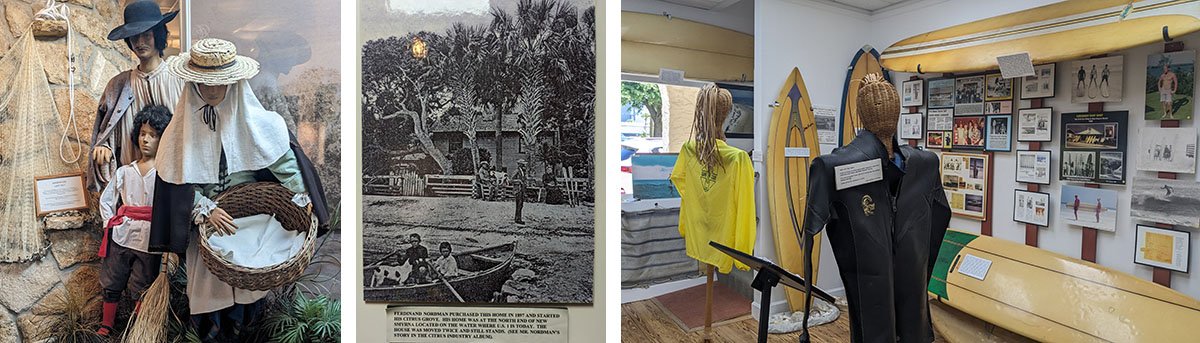 Historic clothes at the New Myrna History Museum.