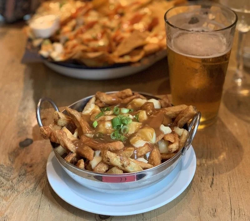 Poutine covered in ranch and cheese curds from the Chelsea Pub.