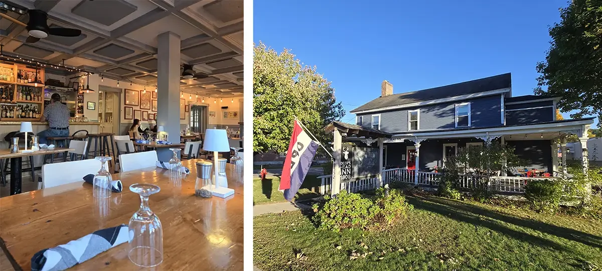 The Deers Head Inn with fantastic food and friendly service.