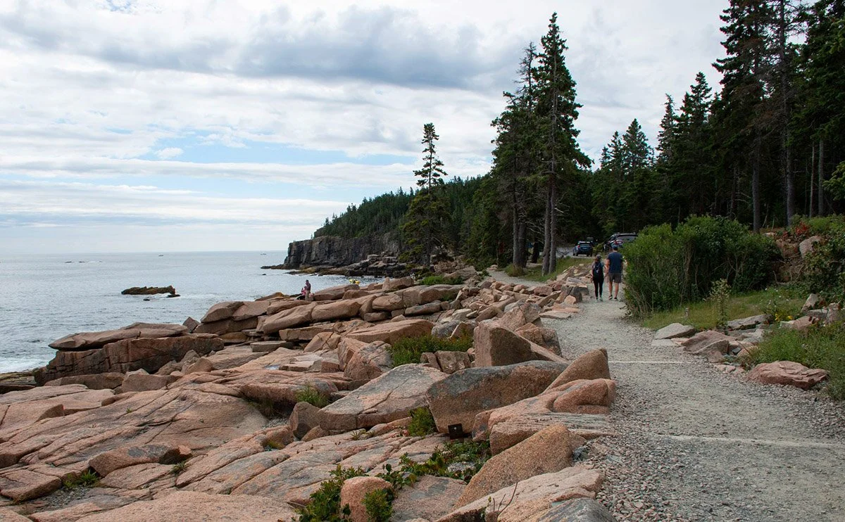 Hiking the Ocean Path trail in Acadia National Park is a must-do activity in Maine.