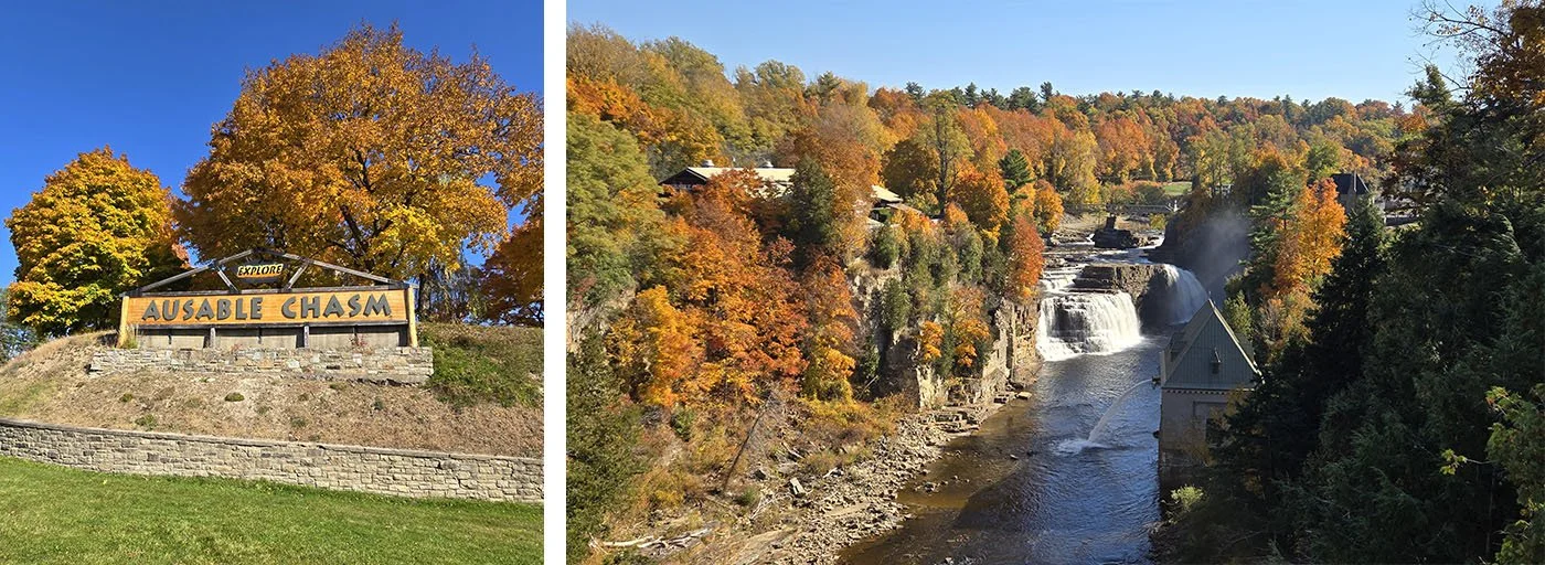 Gorgeous fall colours from Ausable Chasm in Plattsburgh.