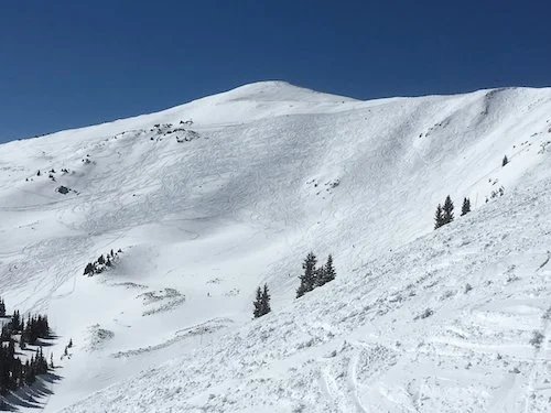 Copper mountain covered in snow.