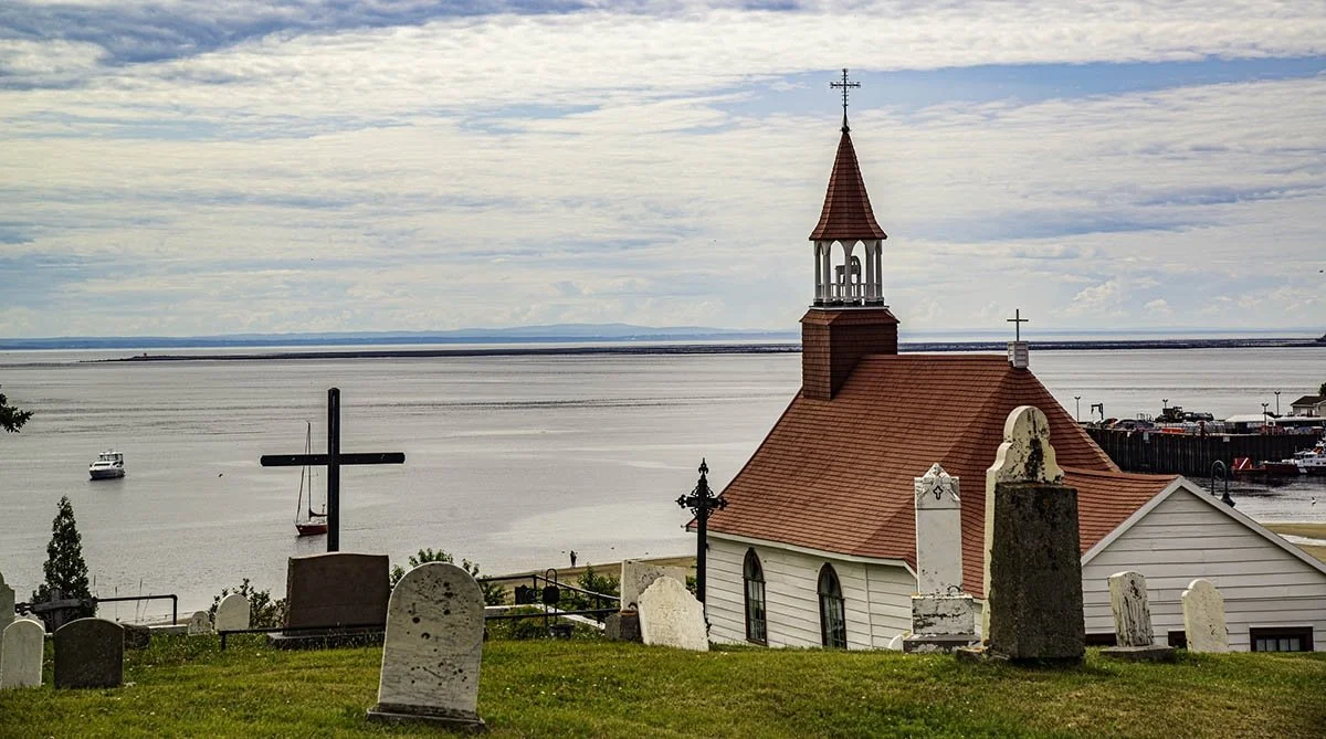Canada’s oldest wooden church looks out over the Fjord du Saguenay.