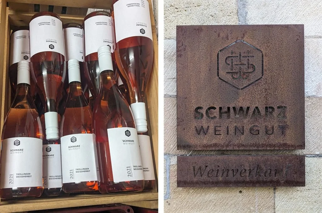 A box of wine from schwarz weingut.