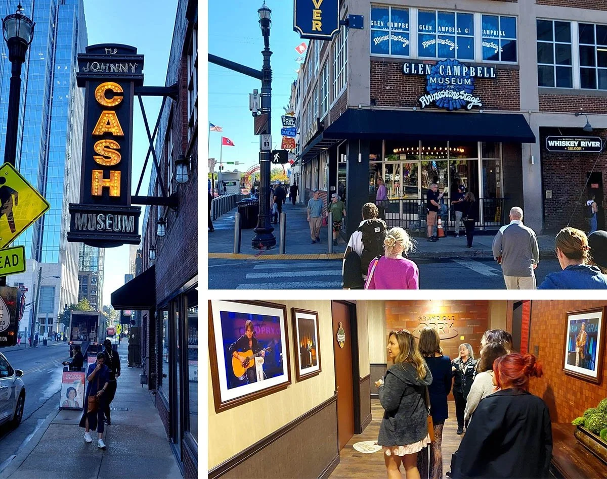 Crowds flock to the Glen Campbell and Johnny Cash Museum in Nashville.