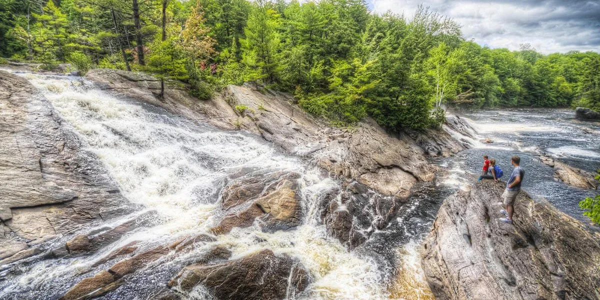 A gorgeous waterfall near St Lawrence Chamber of Commerce.