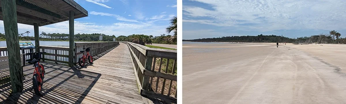 The view from Pedego Bike Tours in Fernandina Beach and Little Talbot Island State Park.
