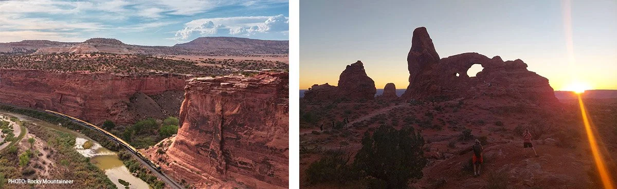 Beautiful views of The Rocky Mountaineer Red Rocks Route-Denver to Moab