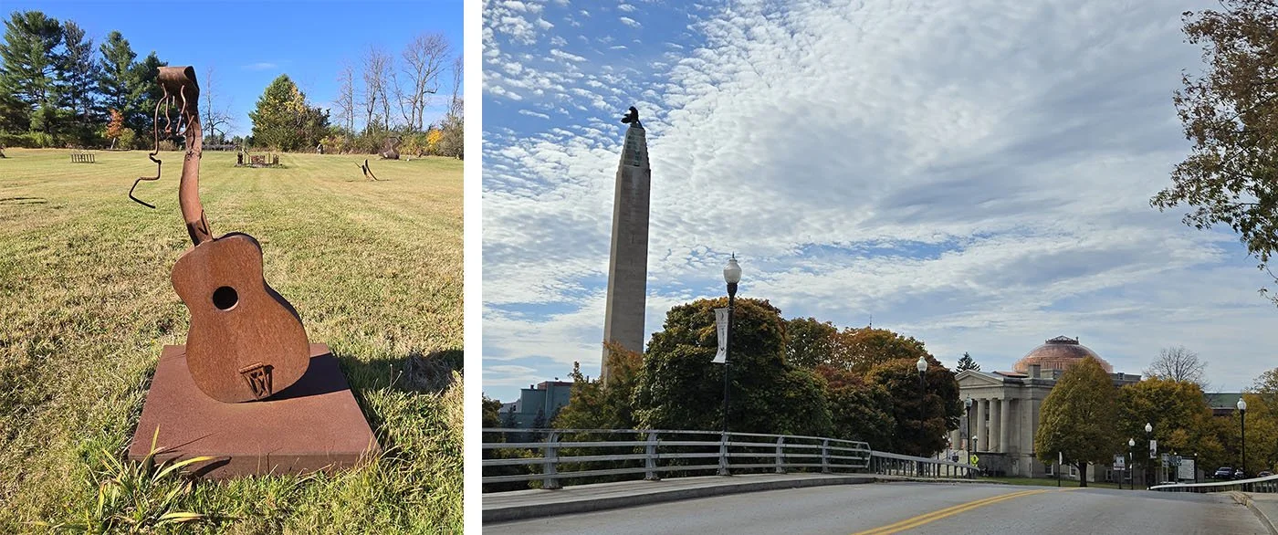Stone Ledge Sculpture Garden is an unexpected treat on Route 9 between Valcour Inn and downtown Plattsburgh