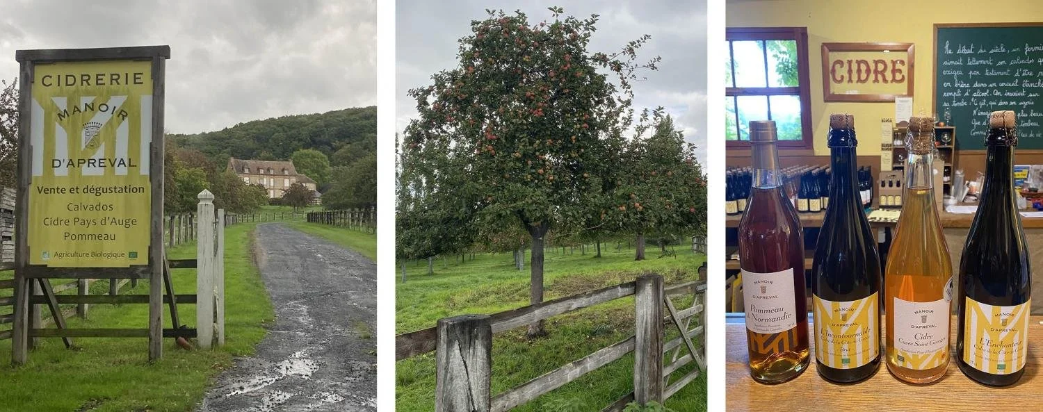 A large sign outside the entrance to Manoir d'Apreval.