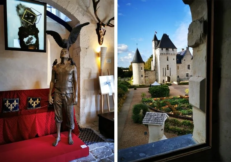 Works of art from the 2019 exhibition at the fairytale-looking castle, Chateau du Rivau.