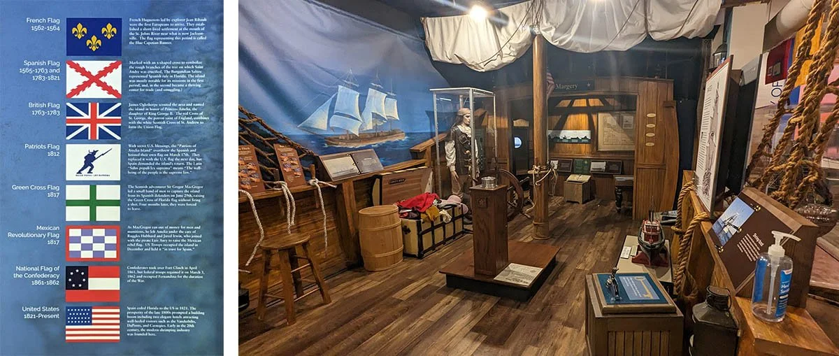 The inside of Amelia Island Museum of history.