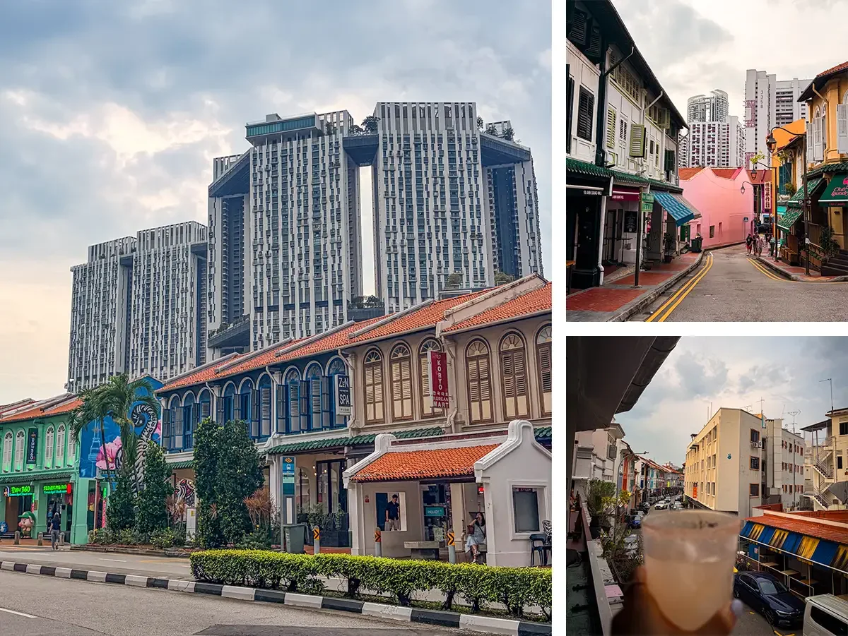 Traditional perenekan buildings line the streets of Chinatown.