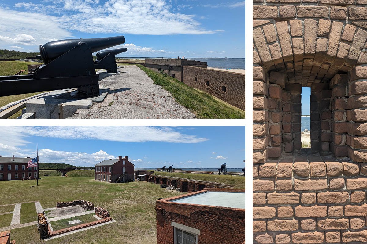 Beachside ruins at Fort Clinch State Park.