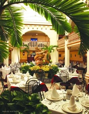 The luxurious interior of the Columbia Restaurant of Ybor City