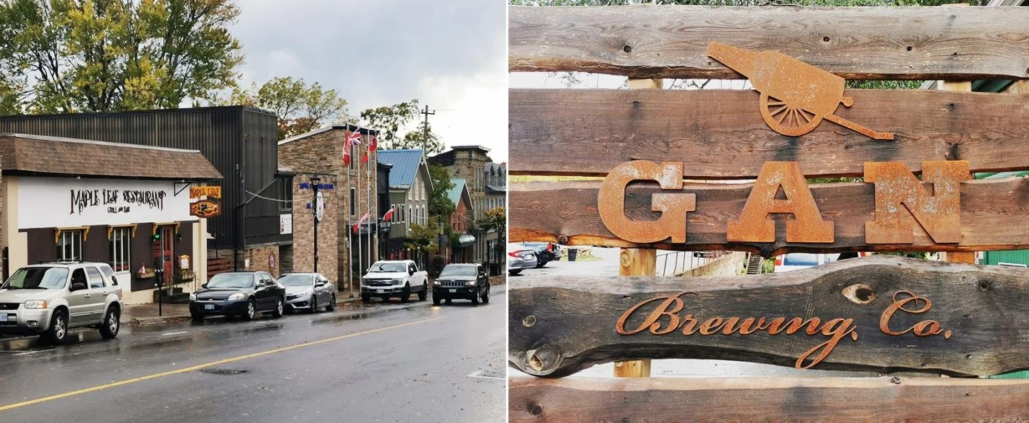 The front of The Maple Leaf Restaurant and GAN brewing Co in Gananoque.