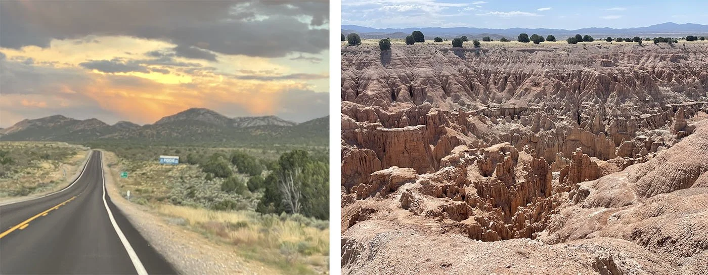 Highway 93, the Great Basin Highway and the fantastic patterns of Cathedral Gorge.