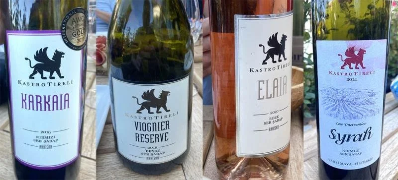 A variety of Turkish domestic wines from the Hera Wine House.