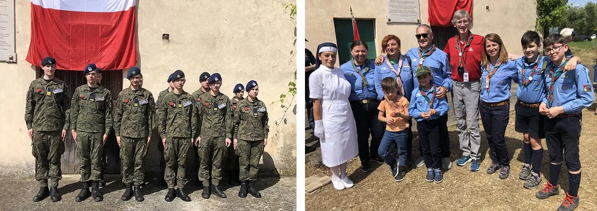 Polish Army Cadet Soldiers stand tall at Benedictine Crossing ceremony.