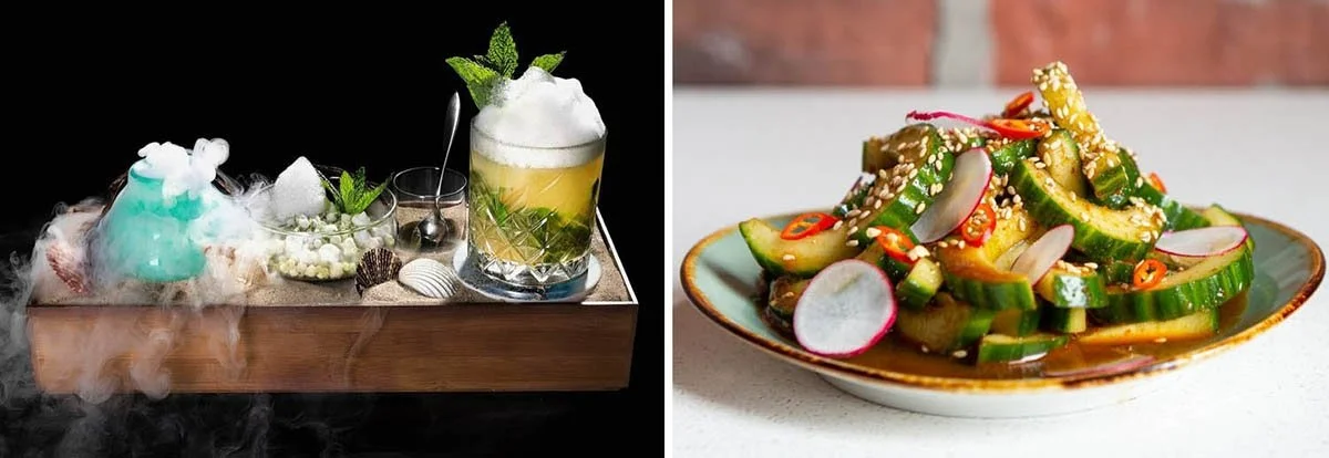 Mist cascades down a Sailor Mojito from Barchef in Toronto.