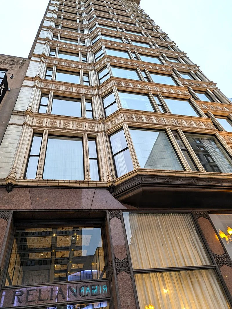 The 15 storey Reliance Building in Chicago.
