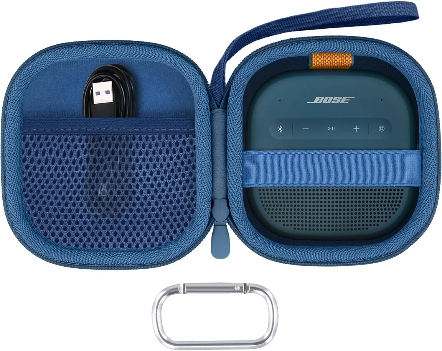 Protect your travel speaker with a case with cord storage and strap.