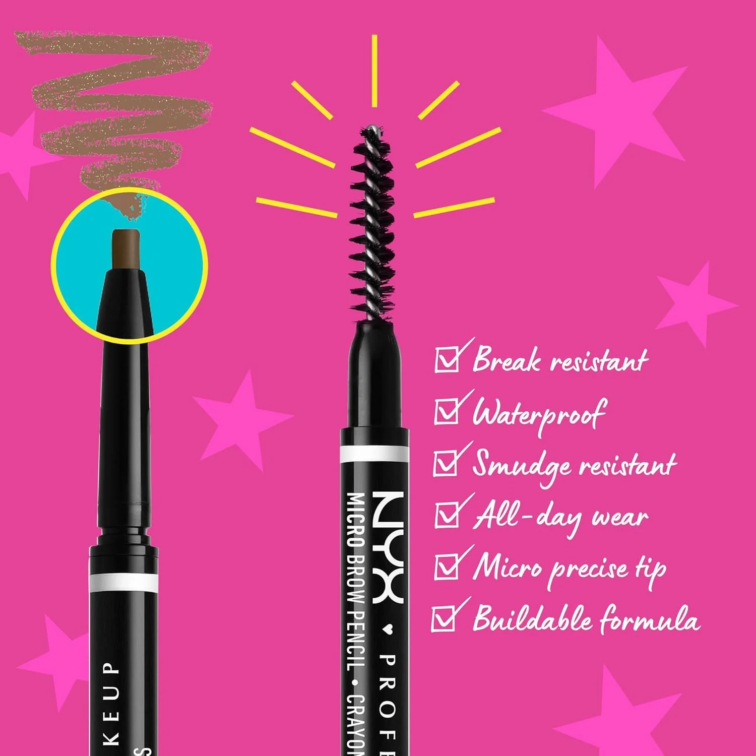 Brow Pencil with it's own brush. Perfect.