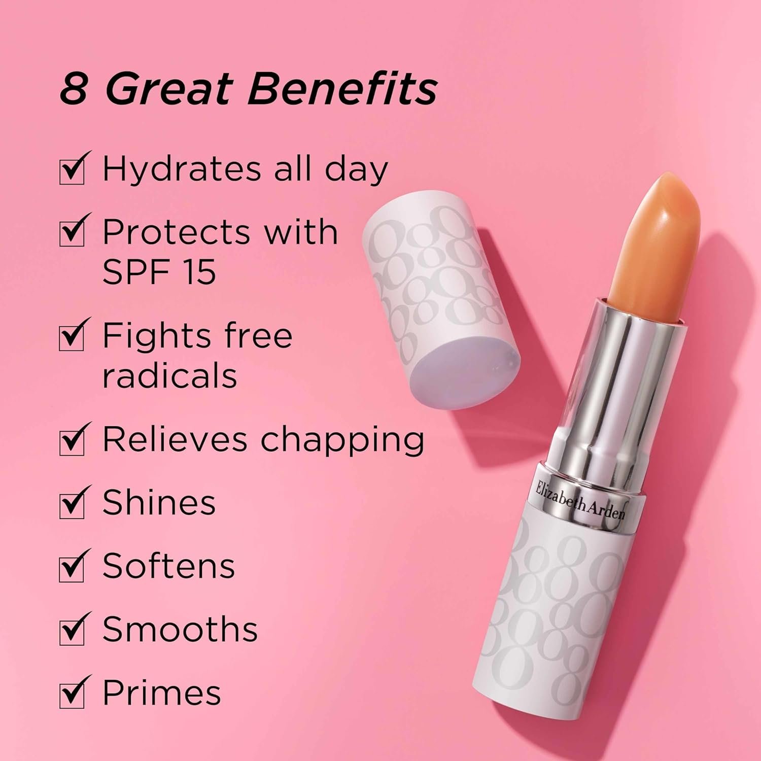 Elizabeth Arden Eight Hour Cream Lip Protectant Stick, SPF 15 Sunscreen Balm, Moisturizer for Dry, Cracked Lips