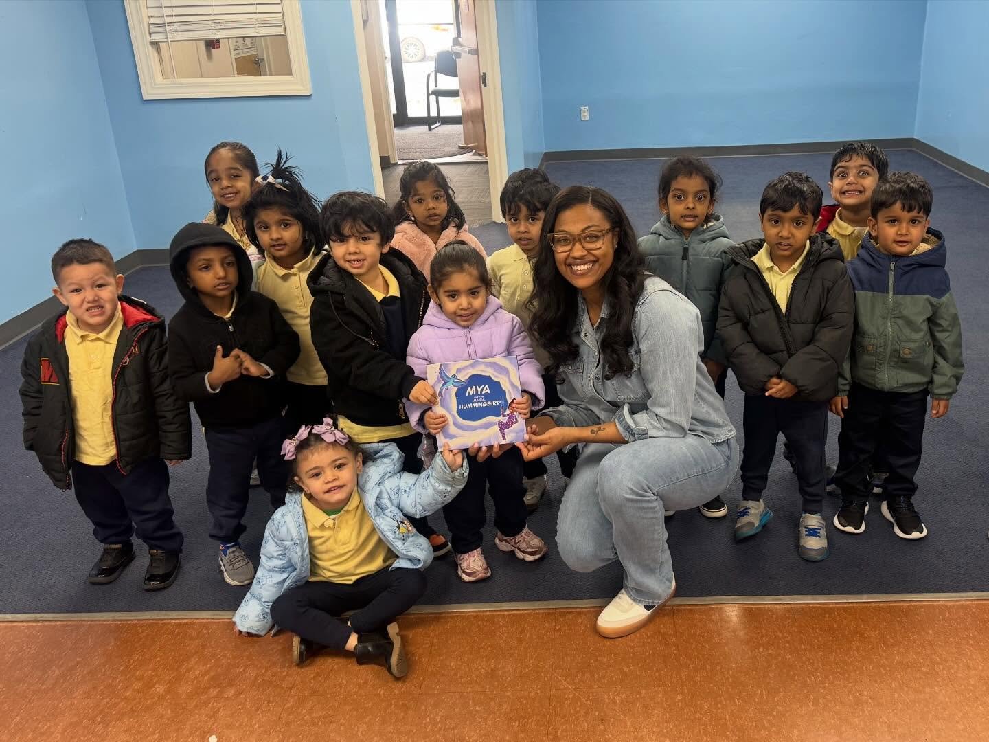 Starting the week off strong! 💜
Monday morning with the amazing kids at Parkside Preschool ✨🐛📚

Moments like this remind me why I wrote Mya and the Magic Hummingbird ✨
Looking forward to more reading engagements 🥳

Thank you @jcdaycare100 ! 💜